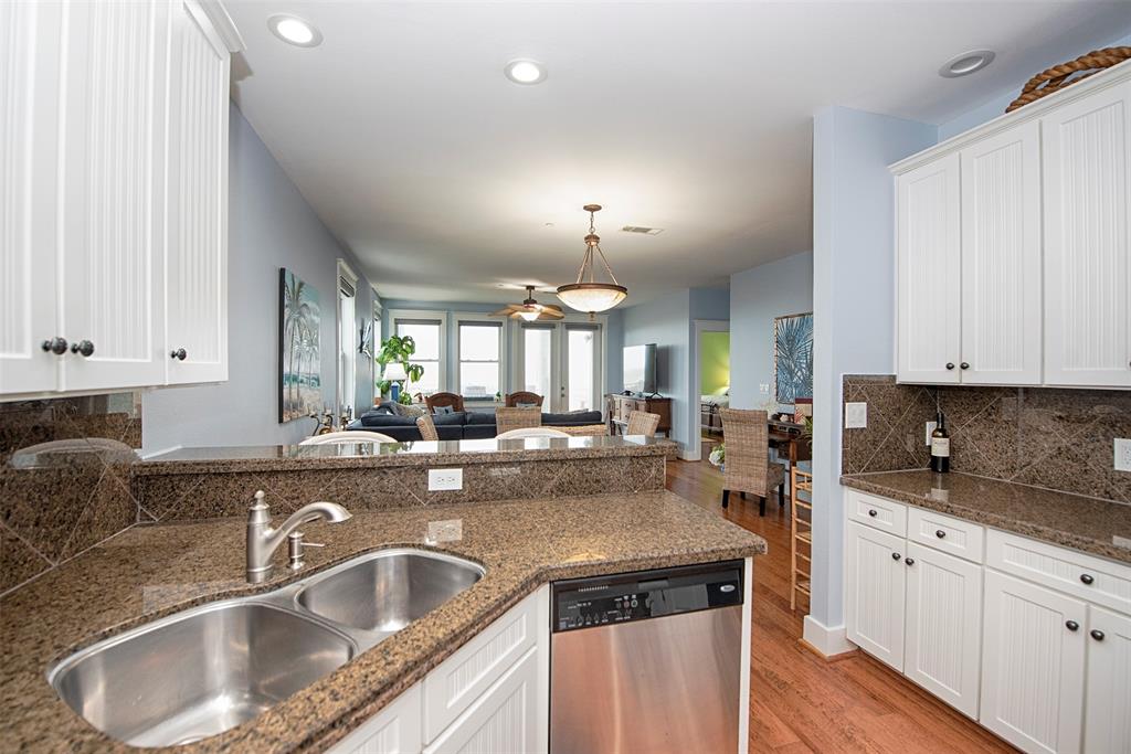 Kitchen open to living room